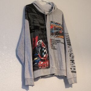 NASCAR Gray and Black Graphic Sweater